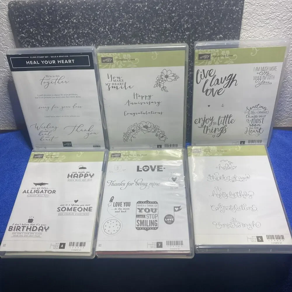 Stampin' Up Lot Of 6 Sale-a-Bration Sets; Whimsical Words And More